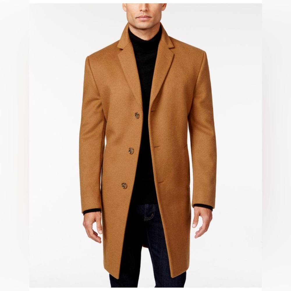 New Kenneth Cole Single-breasted Overcoat Slim-Fit